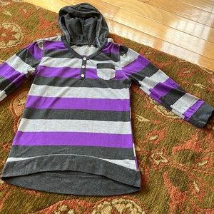 Girls hooded Tshirt fits 12